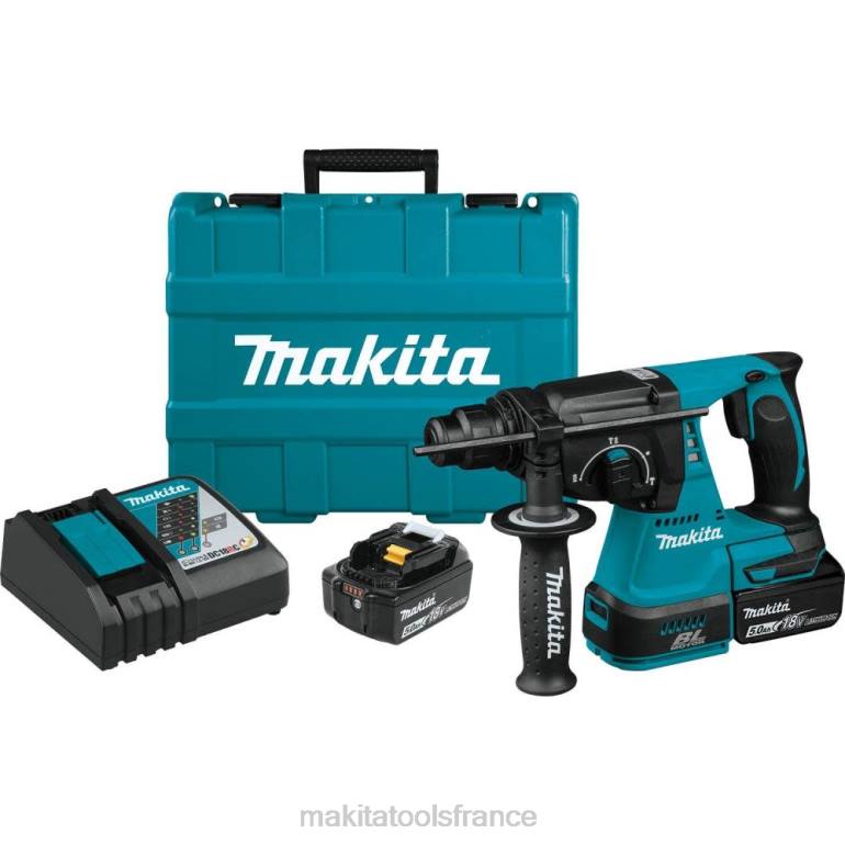 outil Makita Kit de marteau perforateur sans fil, sans balais, lithium-ion,  18 V, lxt, 1 po (5,0 Ah) R0Z2161 [R0Z2161] : Makita Tools France